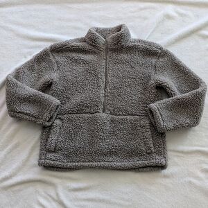Soma Gray Sherpa Half-Zip Long Sleeve Pullover w/ Pocket Size Small